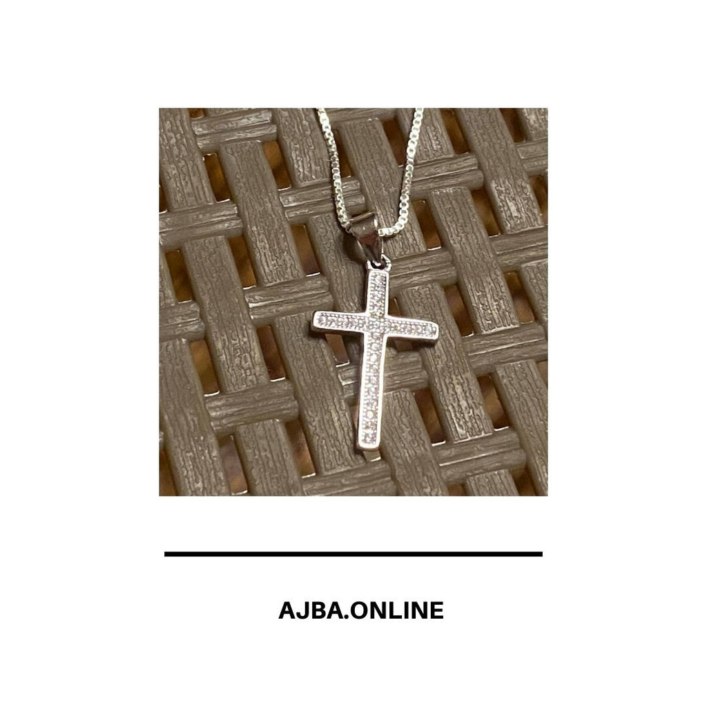 18" Sterling Silver Cross Necklace