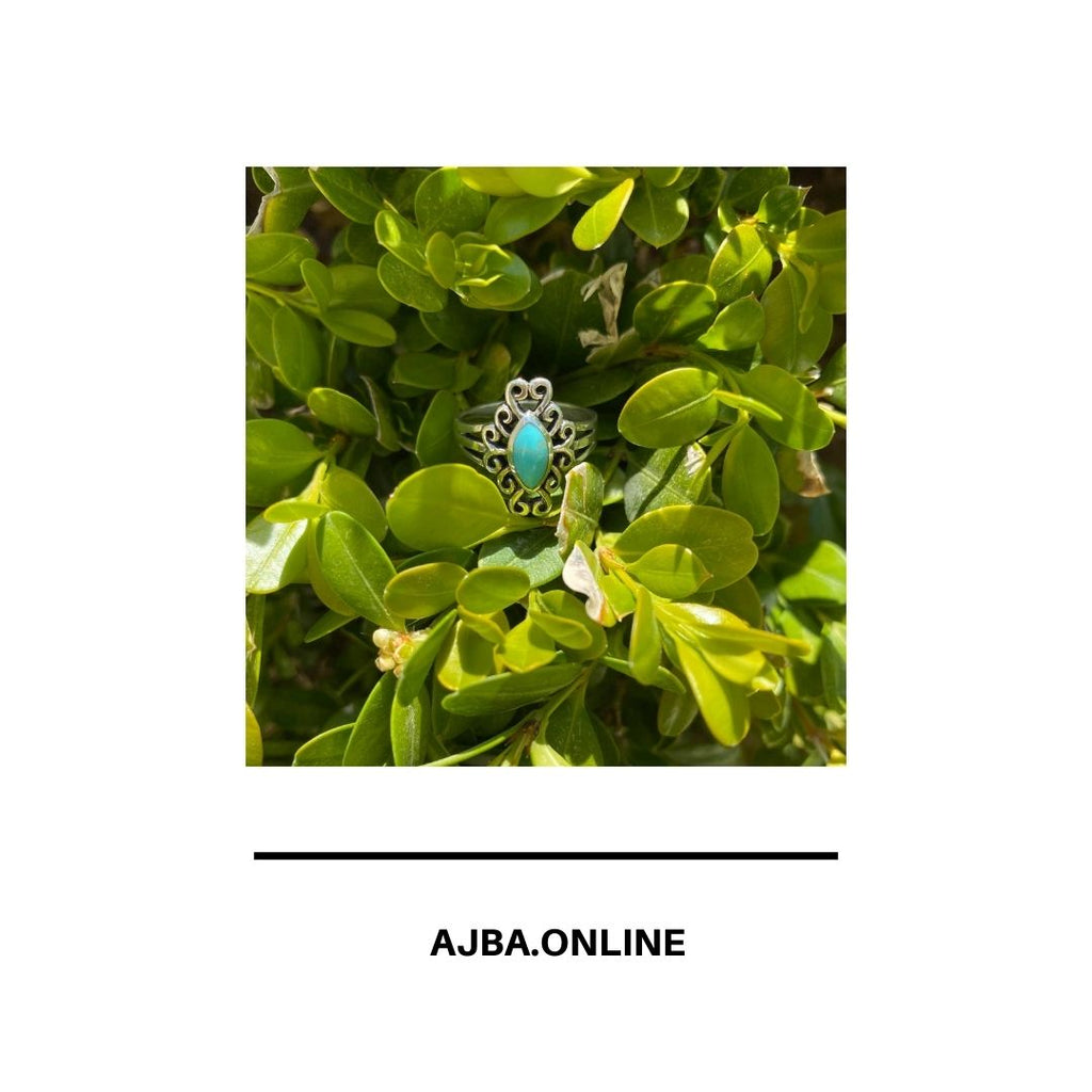Sterling Silver Fashion Ring - Teal