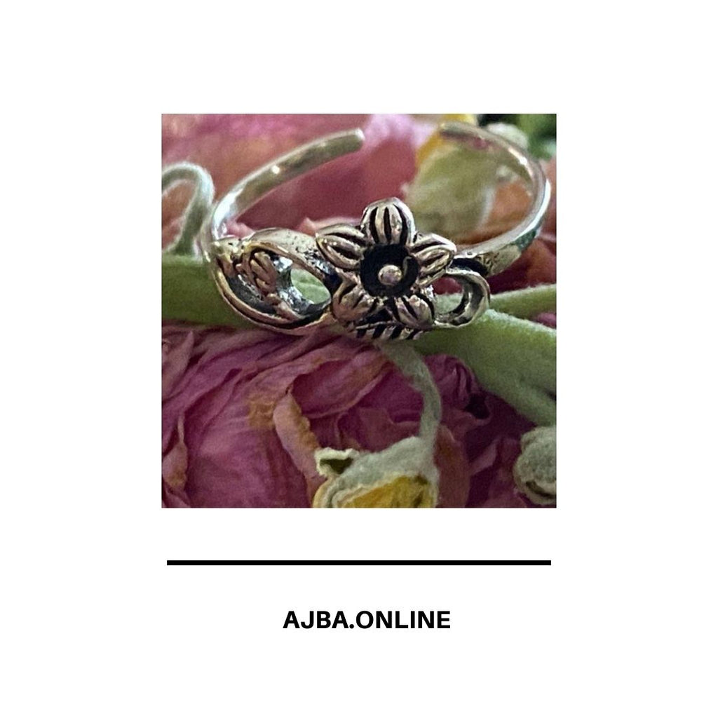 Sterling Silver Flower Toe Ring